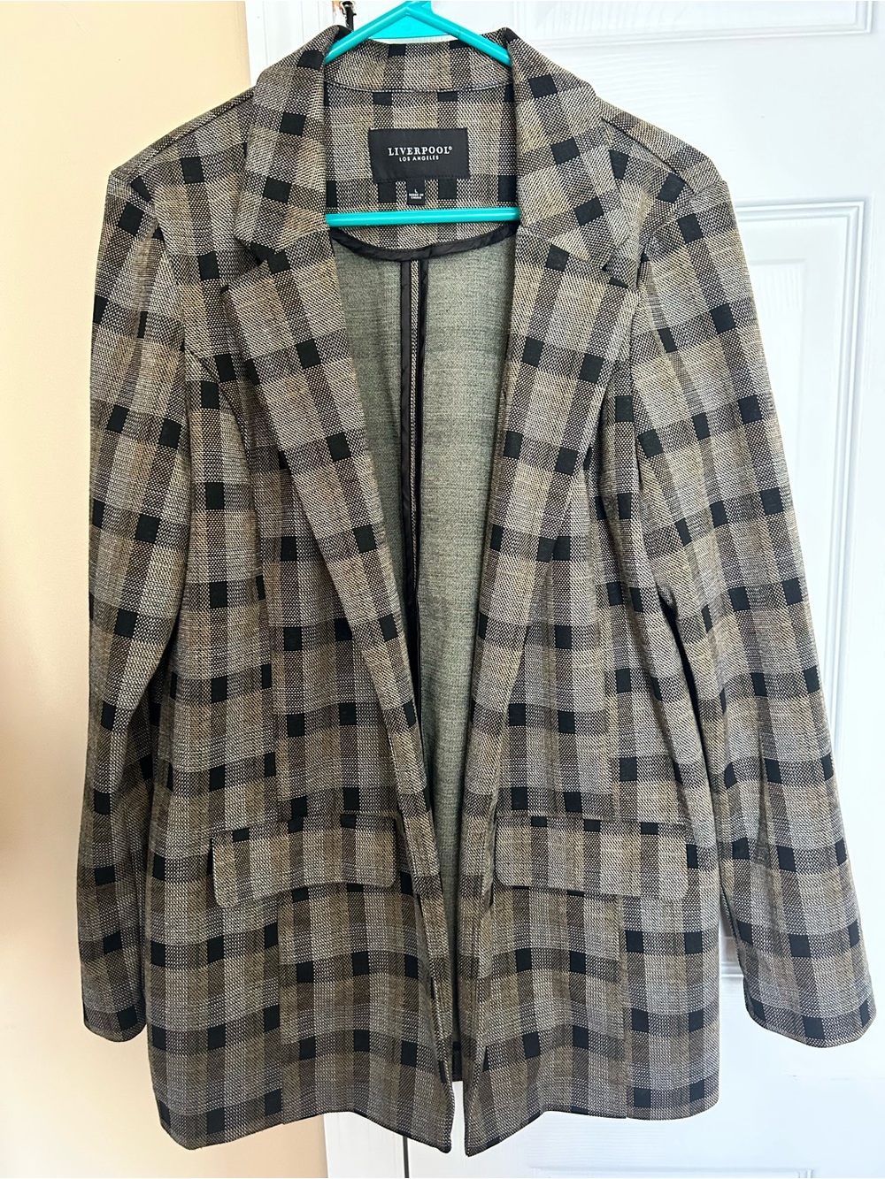 Liverpool Plaid Blazer - Black & Tan